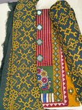 Yellow Green Kutchi mirror Patchwork